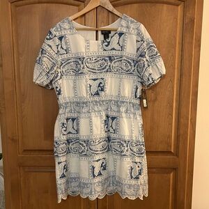 {Wrangler} Retro Western Boho Cotton Dress Large